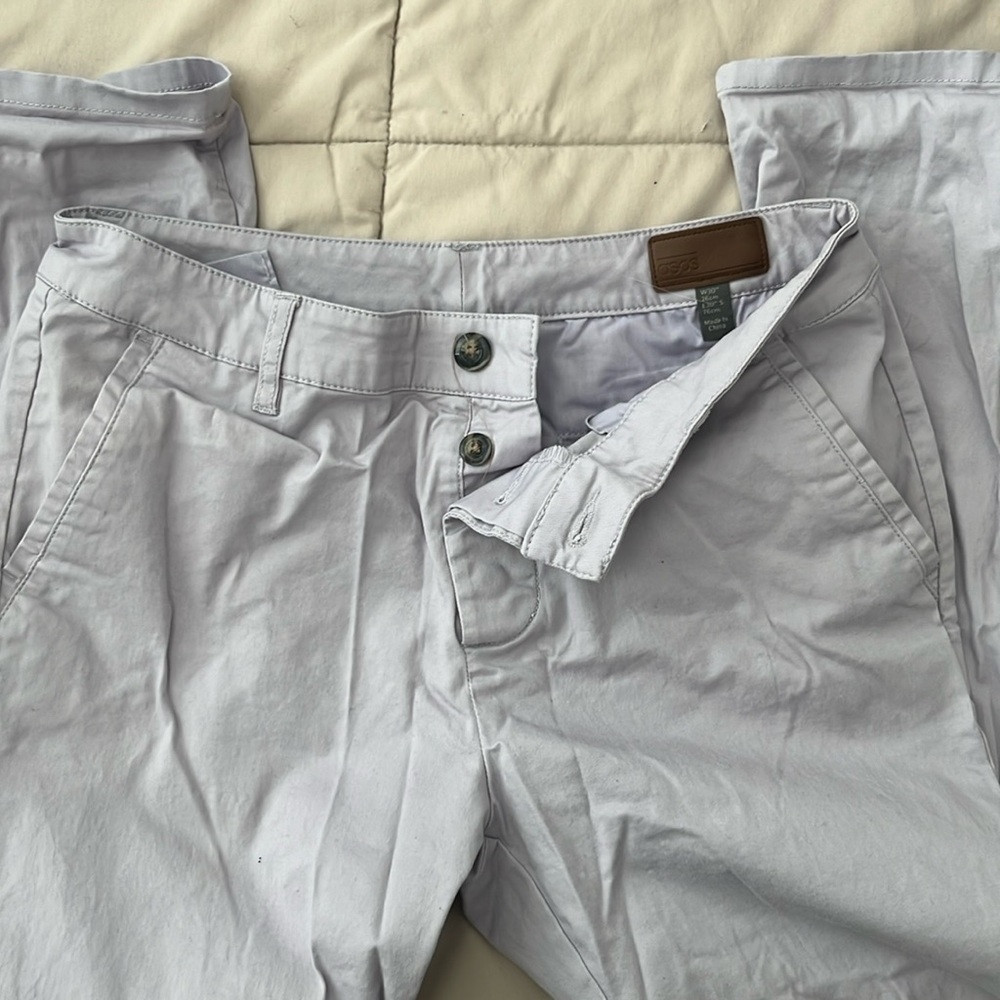ASOS men’s cropped skinny chinos in a light purple